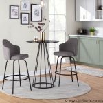 Ahoy Black Metal and Grey Contemporary Counter Stools (Set of 2) 13 Ahoy Black Metal and Grey Contemporary Counter Stools (Set of 2)