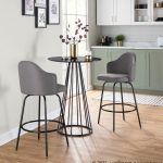 Ahoy Black Metal and Grey Contemporary Counter Stools (Set of 2) 12 Ahoy Black Metal and Grey Contemporary Counter Stools (Set of 2)