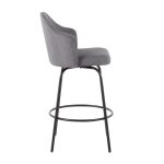 Ahoy Black Metal and Grey Contemporary Counter Stools (Set of 2) 16 Ahoy Black Metal and Grey Contemporary Counter Stools (Set of 2)