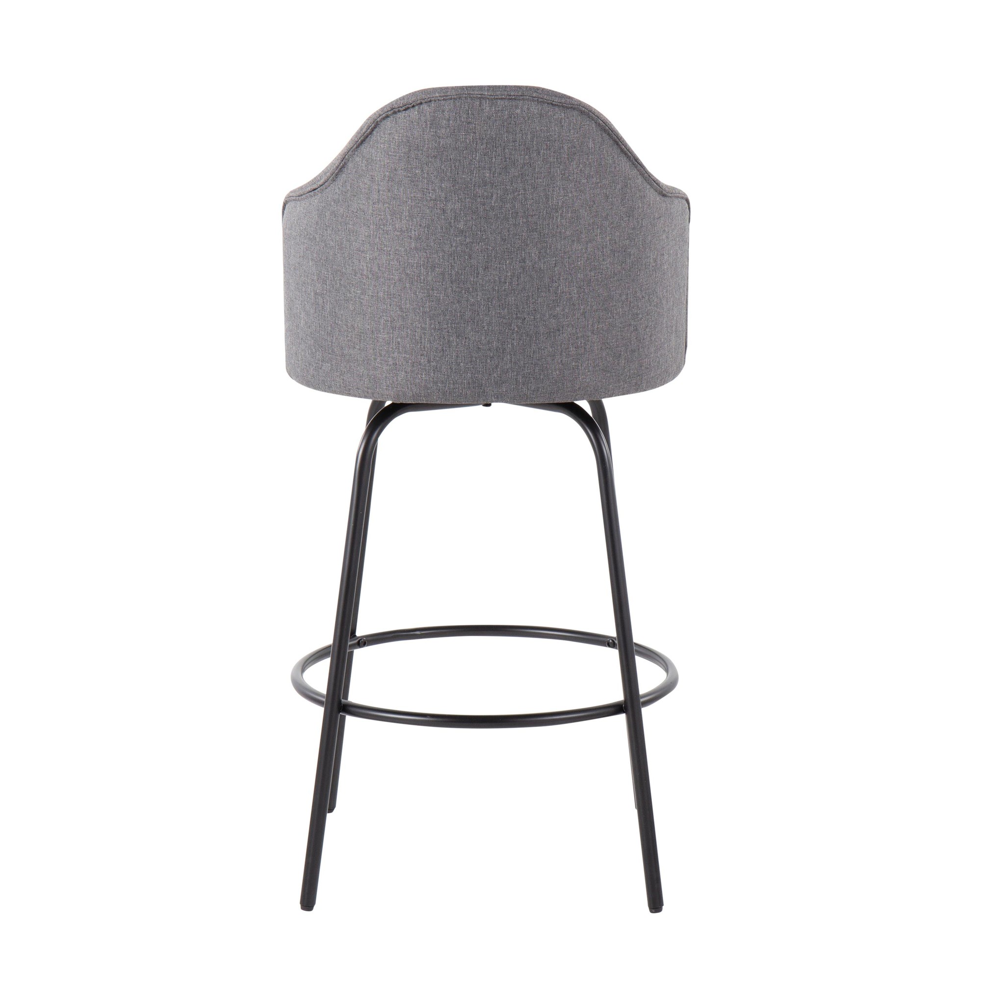 Ahoy Black Metal and Grey Contemporary Counter Stools (Set of 2) 7 Ahoy Black Metal and Grey Contemporary Counter Stools (Set of 2) - Image 7