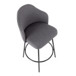 Ahoy Black Metal and Grey Contemporary Counter Stools (Set of 2) 20 Ahoy Black Metal and Grey Contemporary Counter Stools (Set of 2)