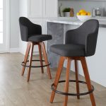 Ahoy Charcoal Contemporary Counter Stool Walnut Legs (Set of 2) 8 Ahoy Charcoal Contemporary Counter Stool Walnut Legs (Set of 2)