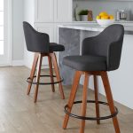 Ahoy Charcoal Contemporary Counter Stool Walnut Legs (Set of 2) 7 Ahoy Charcoal Contemporary Counter Stool Walnut Legs (Set of 2)