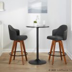 Ahoy Charcoal Contemporary Counter Stool Walnut Legs (Set of 2) 9 Ahoy Charcoal Contemporary Counter Stool Walnut Legs (Set of 2)