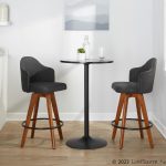 Ahoy Charcoal Contemporary Counter Stool Walnut Legs (Set of 2) 10 Ahoy Charcoal Contemporary Counter Stool Walnut Legs (Set of 2)