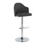 Ahoy Chrome and Charcoal Adjustable Contemporary Barstools (Set of 2) 9 Ahoy Chrome and Charcoal Adjustable Contemporary Barstools (Set of 2)