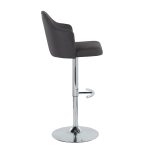 Ahoy Chrome and Charcoal Adjustable Contemporary Barstools (Set of 2) 10 Ahoy Chrome and Charcoal Adjustable Contemporary Barstools (Set of 2)