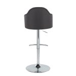 Ahoy Chrome and Charcoal Adjustable Contemporary Barstools (Set of 2) 12 Ahoy Chrome and Charcoal Adjustable Contemporary Barstools (Set of 2)