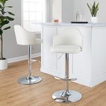 Ahoy Chrome and Cream Contemporary Adjustable Barstools (Set of 2) 13 Ahoy Chrome and Cream Contemporary Adjustable Barstools (Set of 2)