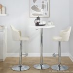 Ahoy Chrome and Cream Contemporary Adjustable Barstools (Set of 2) 14 Ahoy Chrome and Cream Contemporary Adjustable Barstools (Set of 2)