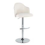 Ahoy Chrome and Cream Contemporary Adjustable Barstools (Set of 2) 17 Ahoy Chrome and Cream Contemporary Adjustable Barstools (Set of 2)