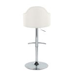 Ahoy Chrome and Cream Contemporary Adjustable Barstools (Set of 2) 20 Ahoy Chrome and Cream Contemporary Adjustable Barstools (Set of 2)