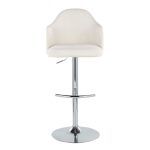 Ahoy Chrome and Cream Contemporary Adjustable Barstools (Set of 2) 21 Ahoy Chrome and Cream Contemporary Adjustable Barstools (Set of 2)