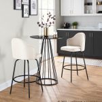 Ahoy Contemporary Black Metal Cream Fabric Counter Stools (Set of 2) 11 Ahoy Contemporary Black Metal Cream Fabric Counter Stools (Set of 2)