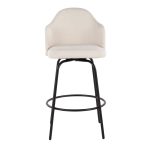 Ahoy Contemporary Black Metal Cream Fabric Counter Stools (Set of 2) 17 Ahoy Contemporary Black Metal Cream Fabric Counter Stools (Set of 2)