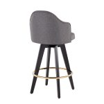 Ahoy Contemporary Grey Fabric 26-Inch Counter Stools (Set of 2)