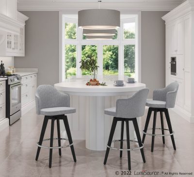 Ahoy Contemporary Light Grey 26-Inch Counter Stools (Set of 2)