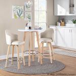 Ahoy Cream Fabric Mid-Century Modern Counter Stool (Set of 2) 5 Ahoy Cream Fabric Mid-Century Modern Counter Stool (Set of 2)