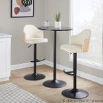 Ahoy Cream Faux Leather Adjustable Contemporary Barstools (Set of 2) 13 Ahoy Cream Faux Leather Adjustable Contemporary Barstools (Set of 2)