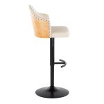 Ahoy Cream Faux Leather Adjustable Contemporary Barstools (Set of 2) 18 Ahoy Cream Faux Leather Adjustable Contemporary Barstools (Set of 2)
