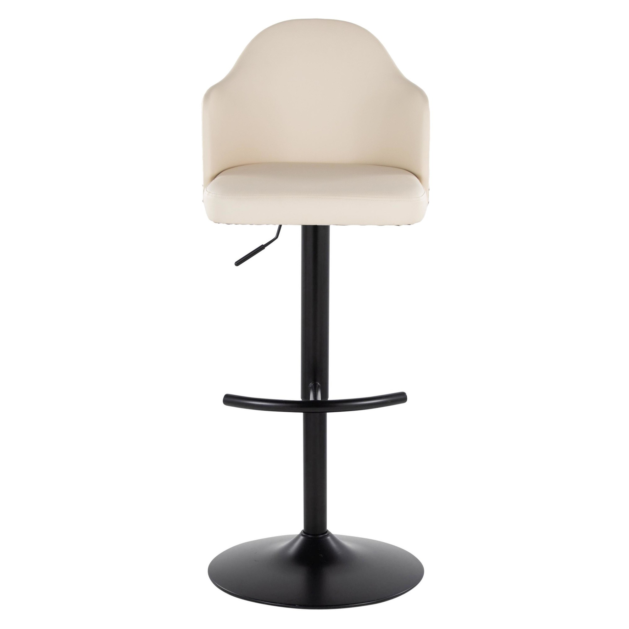 Ahoy Cream Faux Leather Adjustable Contemporary Barstools (Set of 2) 10 Ahoy Cream Faux Leather Adjustable Contemporary Barstools (Set of 2) - Image 10