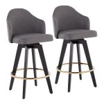 Ahoy Grey Contemporary 26-Inch Counter Stools (Set of 2) 11 Ahoy Grey Contemporary 26-Inch Counter Stools (Set of 2)
