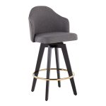 Ahoy Grey Contemporary 26-Inch Counter Stools (Set of 2) 12 Ahoy Grey Contemporary 26-Inch Counter Stools (Set of 2)
