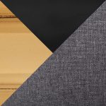 Ahoy Grey Fabric Black Metal Contemporary Counter Stools (Set of 2)
