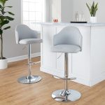 Ahoy Light Grey Contemporary Swivel Adjustable Barstools (Set of 2) 12 Ahoy Light Grey Contemporary Swivel Adjustable Barstools (Set of 2)