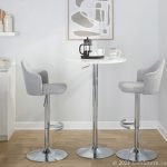 Ahoy Light Grey Contemporary Swivel Adjustable Barstools (Set of 2) 14 Ahoy Light Grey Contemporary Swivel Adjustable Barstools (Set of 2)