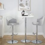 Ahoy Light Grey Contemporary Swivel Adjustable Barstools (Set of 2) 15 Ahoy Light Grey Contemporary Swivel Adjustable Barstools (Set of 2)
