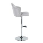 Ahoy Light Grey Contemporary Swivel Adjustable Barstools (Set of 2) 18 Ahoy Light Grey Contemporary Swivel Adjustable Barstools (Set of 2)