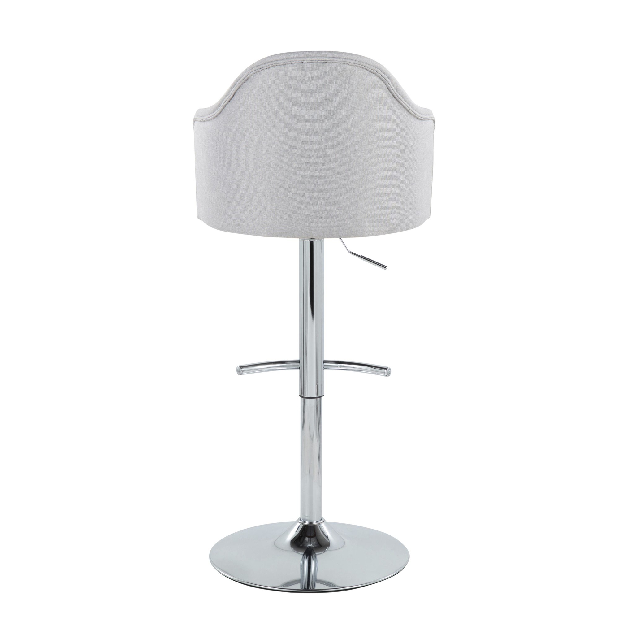 Ahoy Light Grey Contemporary Swivel Adjustable Barstools (Set of 2) 9 Ahoy Light Grey Contemporary Swivel Adjustable Barstools (Set of 2) - Image 9