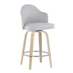 Ahoy Light Grey Fabric Bamboo Contemporary Counter Stools (Set of 2) 13 Ahoy Light Grey Fabric Bamboo Contemporary Counter Stools (Set of 2)