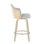 Ahoy Light Grey Fabric Bamboo Contemporary Counter Stools (Set of 2) 14 Ahoy Light Grey Fabric Bamboo Contemporary Counter Stools (Set of 2)