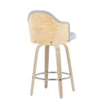 Ahoy Light Grey Fabric Bamboo Contemporary Counter Stools (Set of 2) 15 Ahoy Light Grey Fabric Bamboo Contemporary Counter Stools (Set of 2)
