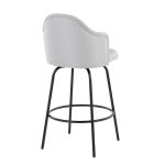Ahoy Light Grey Fabric Black Metal Contemporary Counter Stools (Set of 2) 17 Ahoy Light Grey Fabric Black Metal Contemporary Counter Stools (Set of 2)
