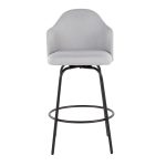 Ahoy Light Grey Fabric Black Metal Contemporary Counter Stools (Set of 2) 19 Ahoy Light Grey Fabric Black Metal Contemporary Counter Stools (Set of 2)