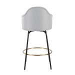 Ahoy Light Grey Fabric Contemporary Counter Stools (Set of 2) 16 Ahoy Light Grey Fabric Contemporary Counter Stools (Set of 2)