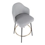 Ahoy Light Grey Fabric Contemporary Counter Stools (Set of 2) 18 Ahoy Light Grey Fabric Contemporary Counter Stools (Set of 2)