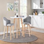 Ahoy Light Grey Fabric Mid-Century Modern Counter Stools (Set of 2) 5 Ahoy Light Grey Fabric Mid-Century Modern Counter Stools (Set of 2)