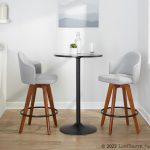 Ahoy Light Grey Fabric Walnut Bamboo Contemporary Counter Stools (Set of 2) 9 Ahoy Light Grey Fabric Walnut Bamboo Contemporary Counter Stools (Set of 2)