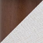Ahoy Mid-Century Modern Cream Fabric Walnut Accent Chair