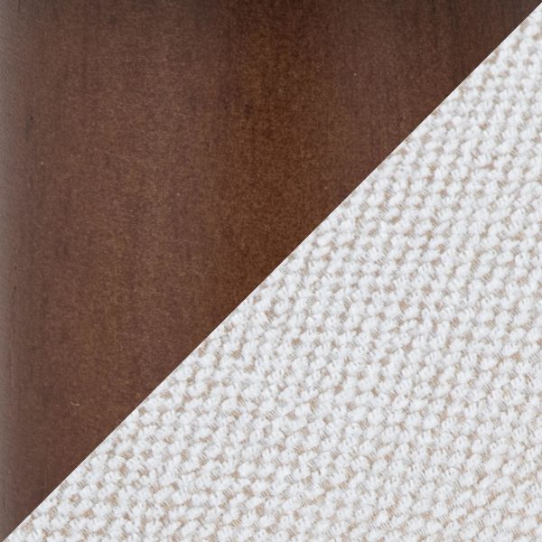 Ahoy Mid Century Modern Cream Fabric Walnut Accent Chair 11