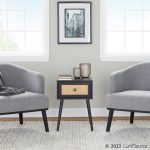 Ahoy Mid-Century Modern Grey Fabric Accent Chair Black Wood 12 Ahoy Mid-Century Modern Grey Fabric Accent Chair Black Wood