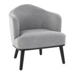 Ahoy Mid-Century Modern Grey Fabric Accent Chair Black Wood 13 Ahoy Mid-Century Modern Grey Fabric Accent Chair Black Wood