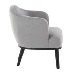 Ahoy Mid-Century Modern Grey Fabric Accent Chair Black Wood 14 Ahoy Mid-Century Modern Grey Fabric Accent Chair Black Wood