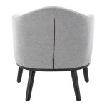 Ahoy Mid-Century Modern Grey Fabric Accent Chair Black Wood 16 Ahoy Mid-Century Modern Grey Fabric Accent Chair Black Wood