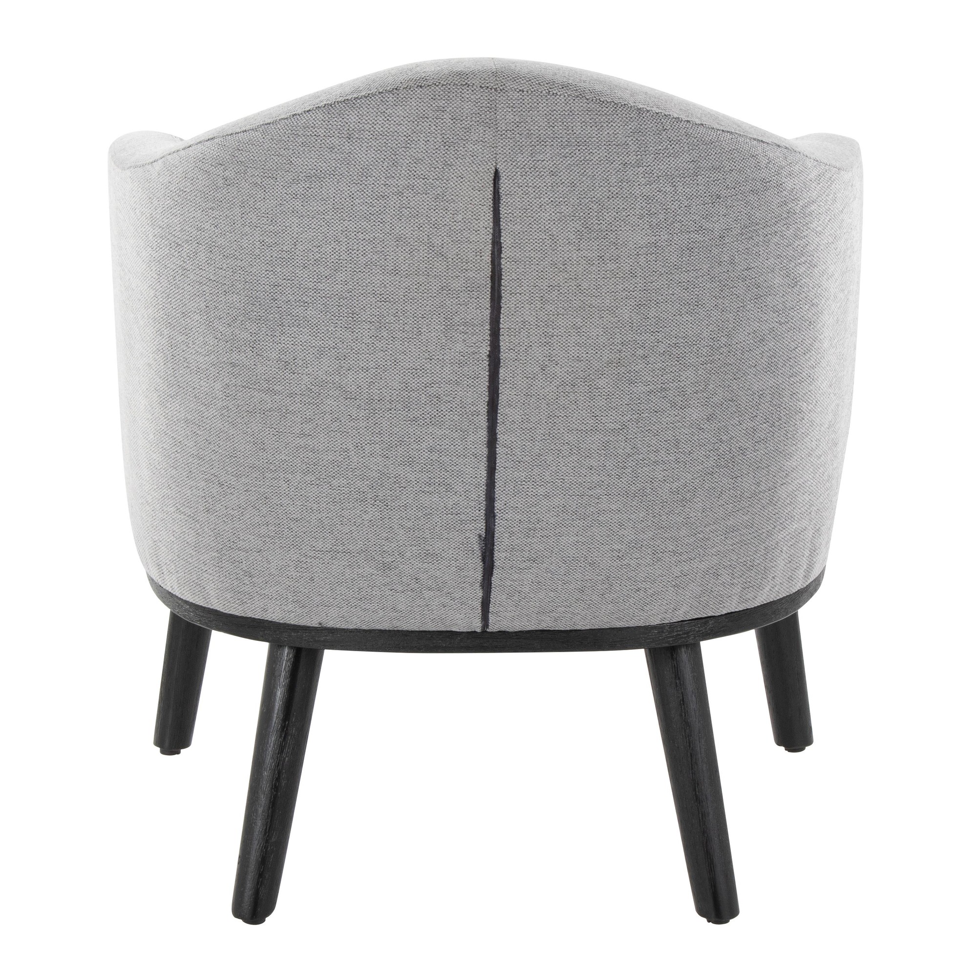 Ahoy Mid-Century Modern Grey Fabric Accent Chair Black Wood 6 Ahoy Mid-Century Modern Grey Fabric Accent Chair Black Wood - Image 6
