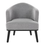 Ahoy Mid-Century Modern Grey Fabric Accent Chair Black Wood 17 Ahoy Mid-Century Modern Grey Fabric Accent Chair Black Wood
